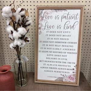 Love is Patient Sign